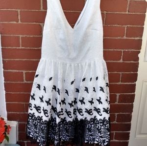 BEBE Black And White Party Dress.Size 6.
